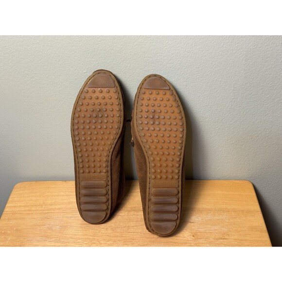 Minnetonka Double Stud Brown Moccasins Women’s Size 10 - Suede Leather - Picture 7 of 8